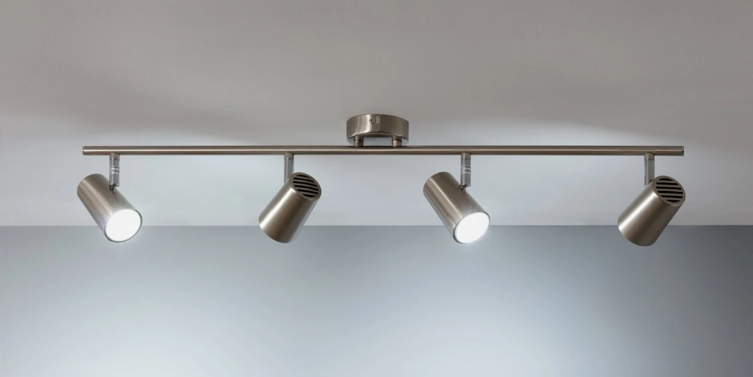 Habitat Brushed Chrome 4 Light Spotlight Bar 6 Habitat Brushed Chrome 4 Light Spotlight Bar - Image 6