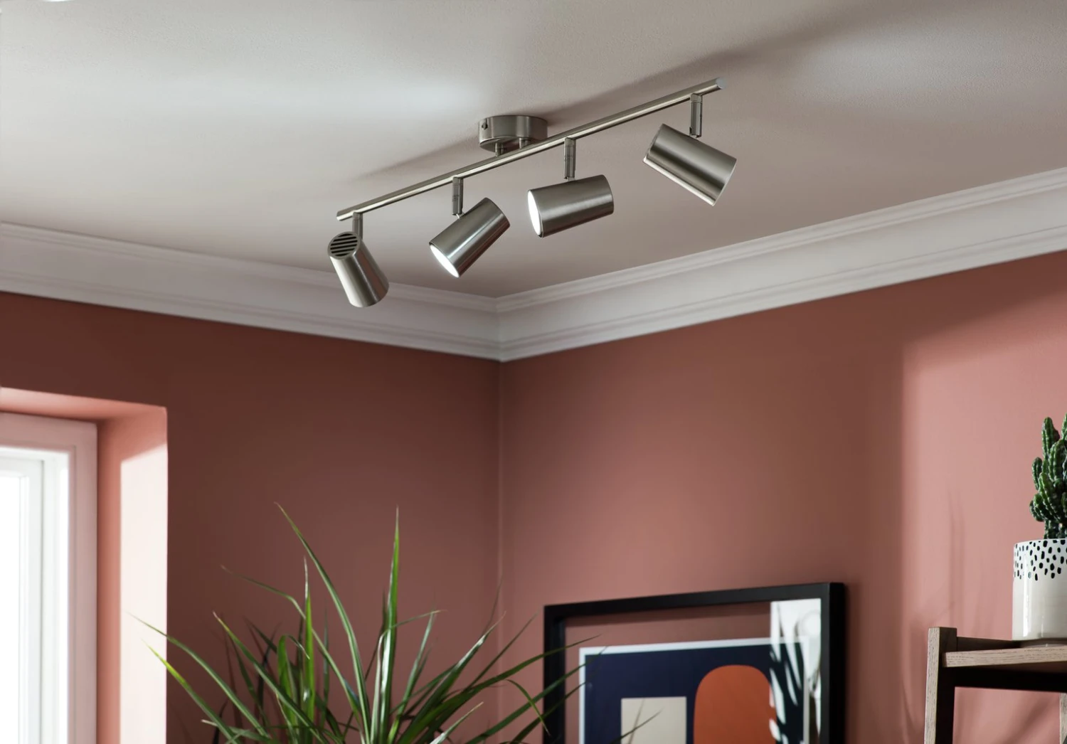 Habitat Brushed Chrome 4 Light Spotlight Bar 7 Habitat Brushed Chrome 4 Light Spotlight Bar - Image 7