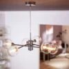 Habitat Glam 6 Light Glass Ceiling Light – Chrome