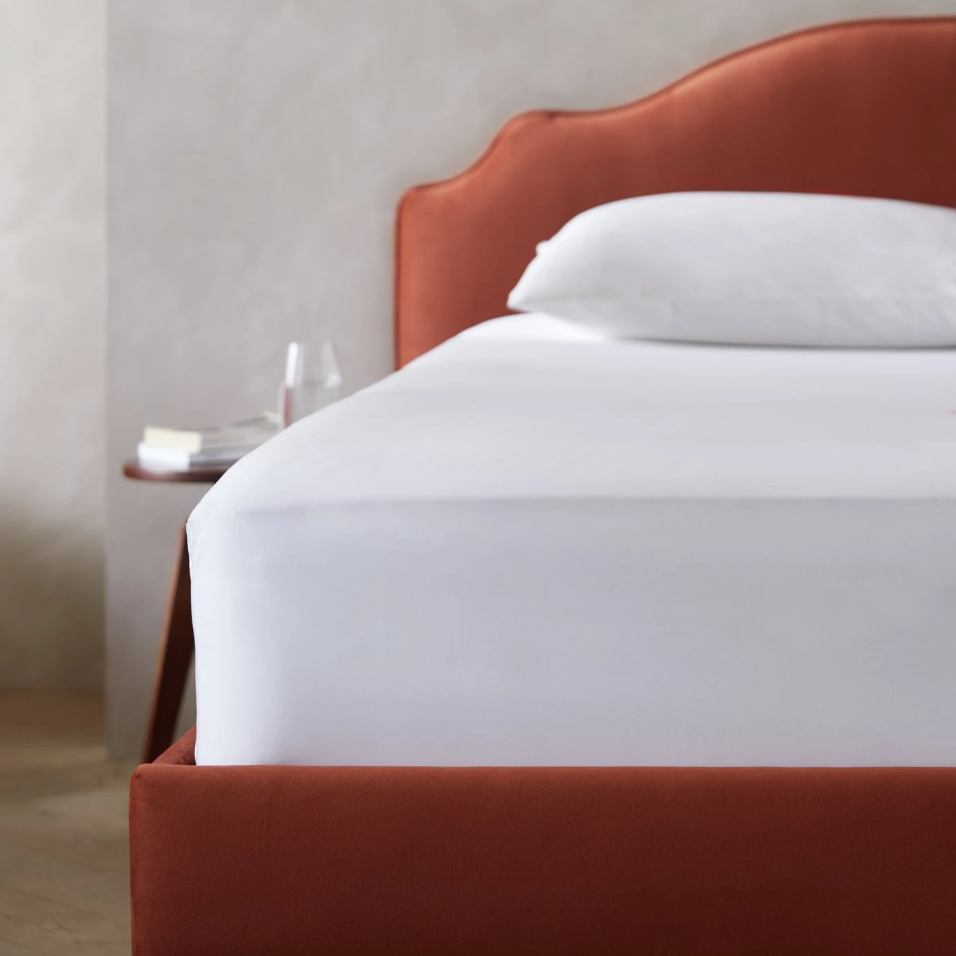 Habitat Egyptian Cotton 400TC White Fitted Sheet - Single 2 Habitat Egyptian Cotton 400TC White Fitted Sheet - Single - Image 2