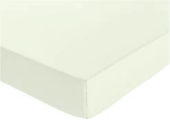 Habitat Pure Cotton 200TC Cream Deep Fitted Sheet - Single