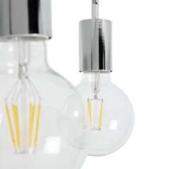 Habitat Rayner Steel 3 Light LED Flush Ceiling Light -Chrome -Home Furnishing Store 8113621 R Z002A