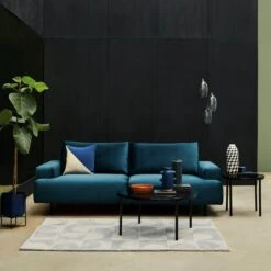 Habitat Julien Velvet Armchair - Navy -Home Furnishing Store 8117335 R Z002C