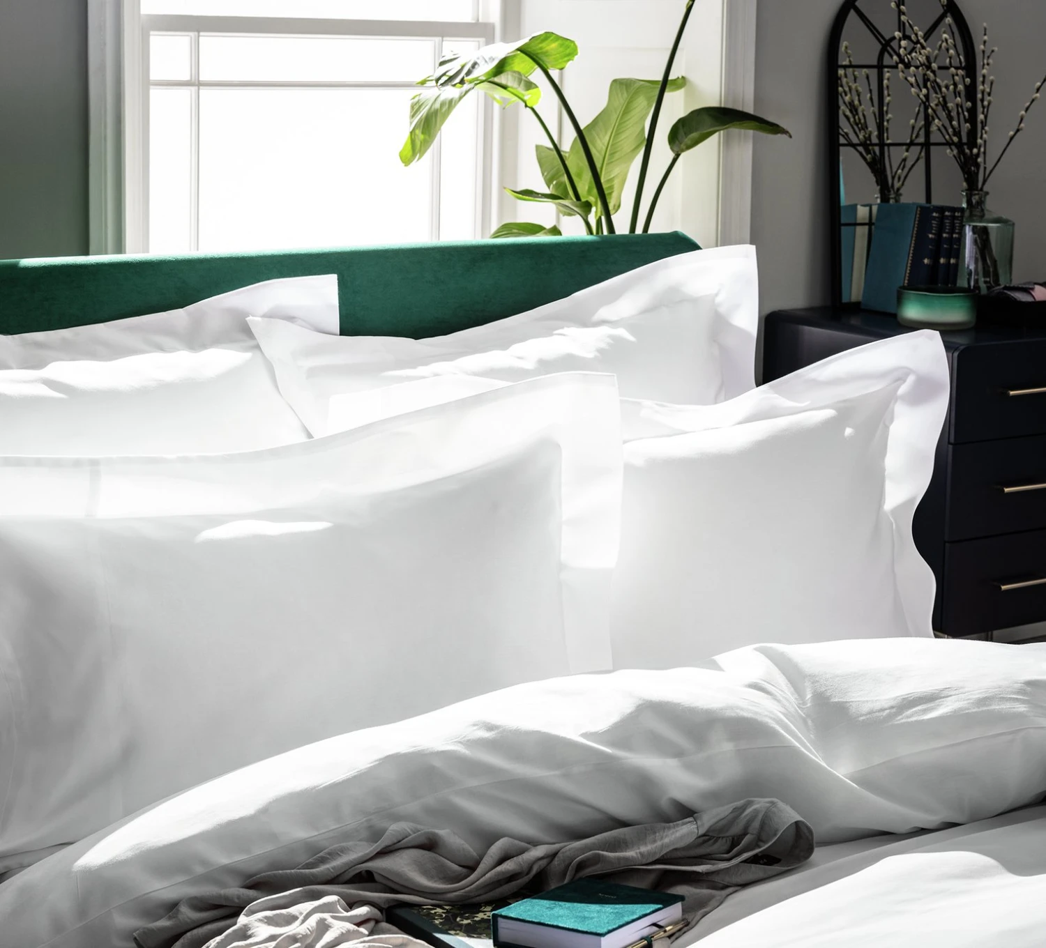 Habitat Egyptian Cotton 400TC Oxford Pillowcase Pair 2 Habitat Egyptian Cotton 400TC Oxford Pillowcase Pair - Image 2