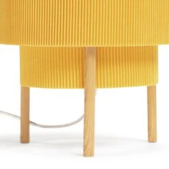 Habitat Mid Century Pleated Column Table Lamp - Yellow 10 Habitat Mid Century Pleated Column Table Lamp - Yellow -Home Furnishing Store 8180252 R Z003A