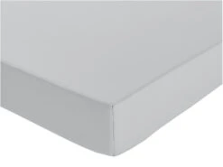 New Products 9 Habitat Pure Cotton 200TC Grey Deep Fitted Sheet - Single