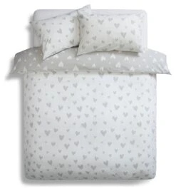 Habitat Hearts Grey & White Bedding Set - Single -Home Furnishing Store 8291251 R Z002A