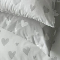 Habitat Hearts Grey & White Bedding Set - Single -Home Furnishing Store 8291251 R Z003A