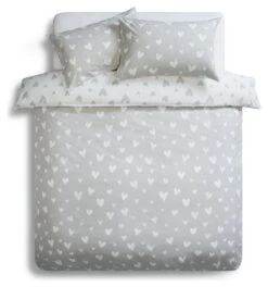 Habitat Hearts Grey & White Bedding Set - Single -Home Furnishing Store 8291251 R Z004A