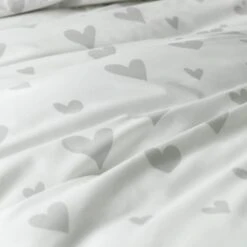 Habitat Hearts Grey & White Bedding Set - Single -Home Furnishing Store 8291251 R Z007A