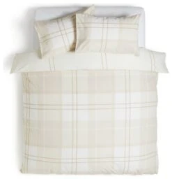 Habitat Check Neutral Bedding Set - Single -Home Furnishing Store 8348829 R Z002A