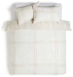 Habitat Check Neutral Bedding Set - Single -Home Furnishing Store 8348829 R Z004A