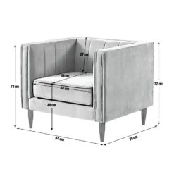 Habitat Vanessa Velvet Armchair - Green 11 Habitat Vanessa Velvet Armchair - Green -Home Furnishing Store 8382847 R Z020A