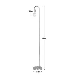 Habitat Rayner Industrial Floor Lamp - Black -Home Furnishing Store 8438399 R Z020A