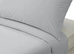 Habitat Pure Cotton 200TC Grey Bedding Set - Double -Home Furnishing Store 8478139 R Z003A