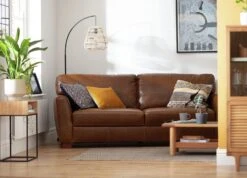 Habitat Milford Leather 4 Seater Sofa - Tan 9 Habitat Milford Leather 4 Seater Sofa - Tan -Home Furnishing Store 8591250 R Z001C