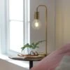 Habitat Rayner Steel LED Table Lamp - Brass