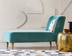 Habitat Daisy Velvet Corner Chaise Sofa - Grey -Home Furnishing Store 8774187 R Z002C