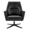 Habitat Rhett Faux Leather Swivel Chair - Black