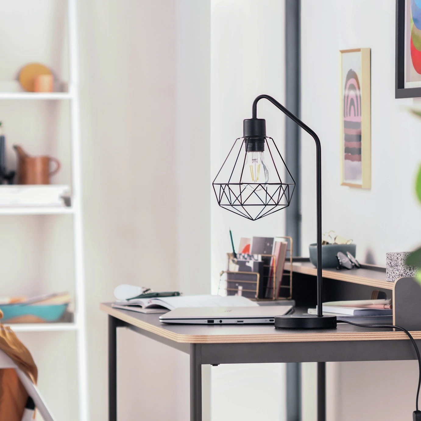 Habitat Kanso Stick Table Lamp - Black 1 Habitat Kanso Stick Table Lamp - Black