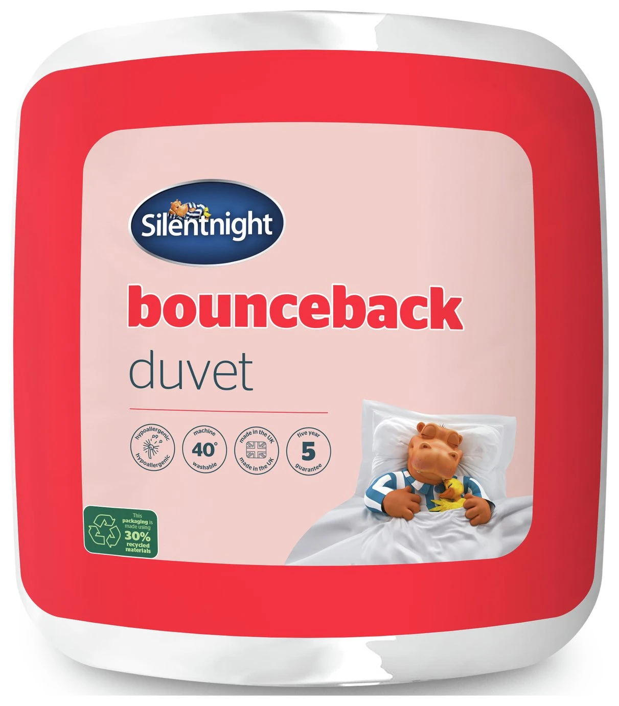 Silentnight Bounceback 13.5 Tog Duvet - Single 1 Silentnight Bounceback 13.5 Tog Duvet - Single