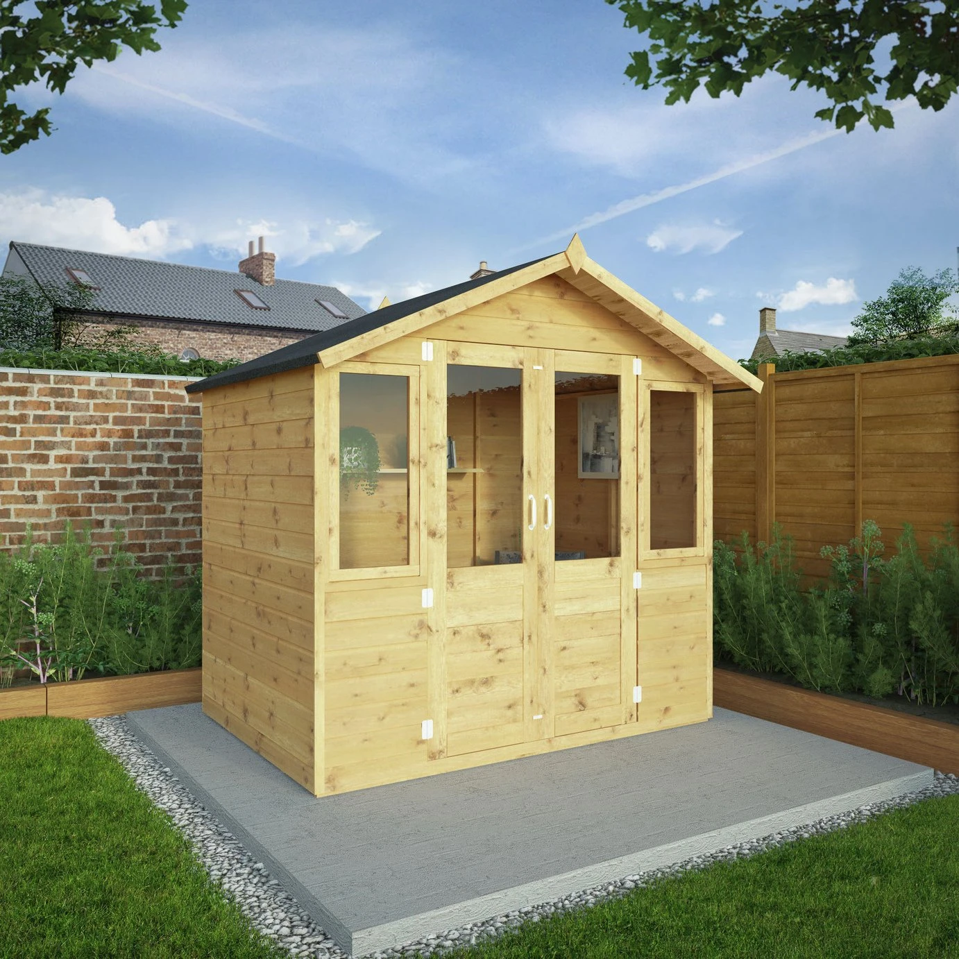 Mercia Wooden Traditional Summerhouse - 7 X 5ft 2 Mercia Wooden Traditional Summerhouse - 7 X 5ft - Image 2