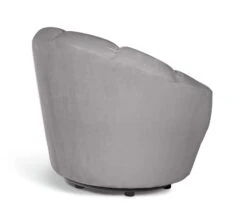 Habitat Ezra Velvet Swivel Chair - Light Grey 10 Habitat Ezra Velvet Swivel Chair - Light Grey -Home Furnishing Store 8819372 R Z004A