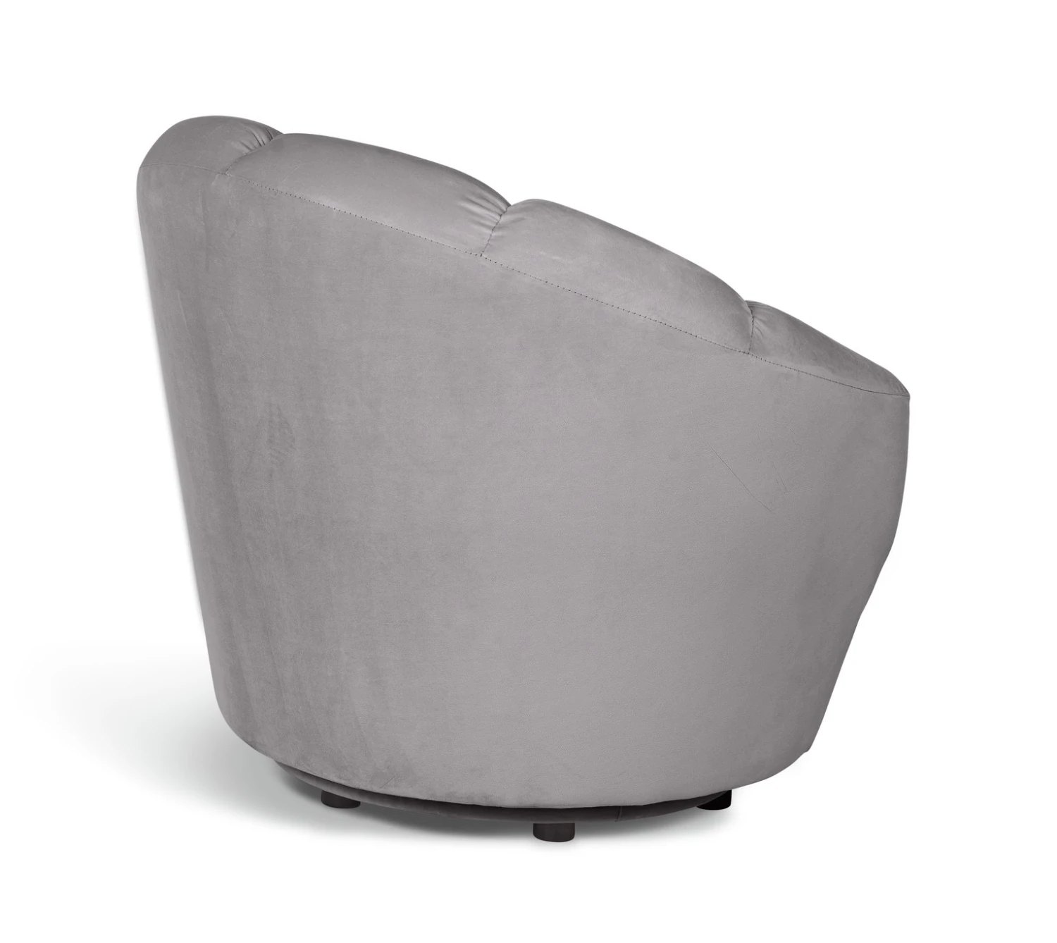 Habitat Ezra Velvet Swivel Chair - Light Grey 4 Habitat Ezra Velvet Swivel Chair - Light Grey - Image 4