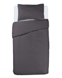 New Products 13 Habitat Cotton Rich Plain Charcoal Bedding Set - Single