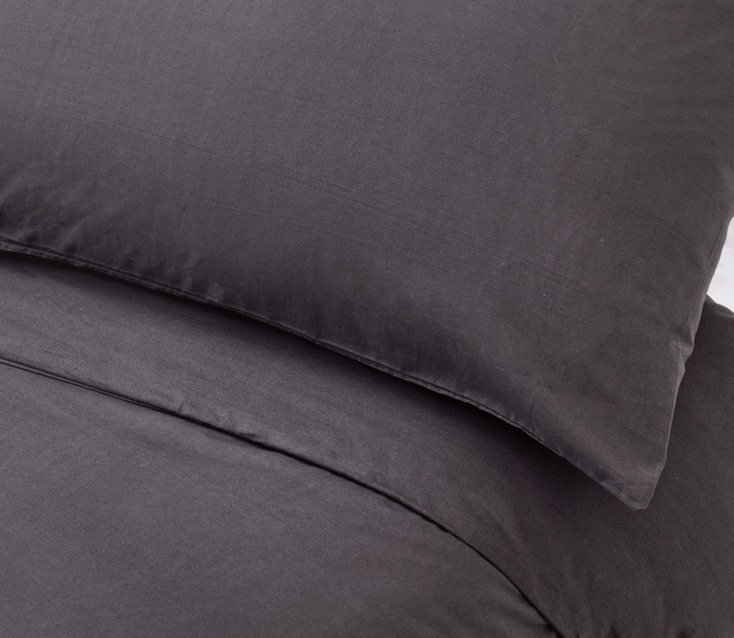 Habitat Cotton Rich Plain Charcoal Bedding Set - Single 2 Habitat Cotton Rich Plain Charcoal Bedding Set - Single - Image 2