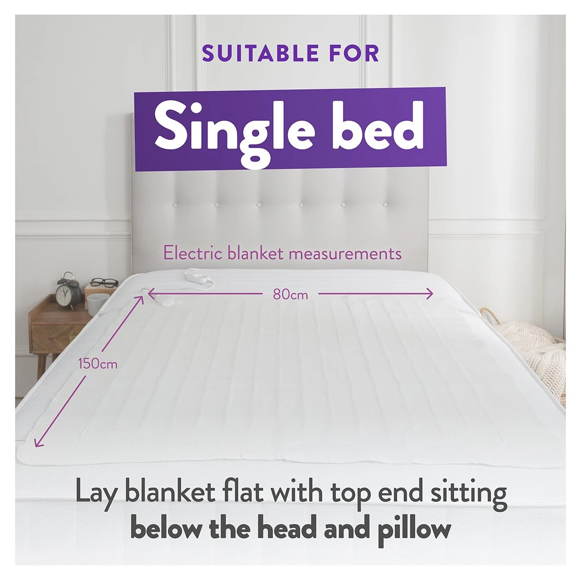 Slumberdown Warm And Cosy Electric Underblanket - Single 9 Slumberdown Warm And Cosy Electric Underblanket - Single - Image 9