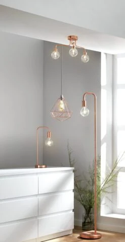 Habitat Rayner Steel LED Desk Lamp - Rose Gold -Home Furnishing Store 8899031 R Z002C