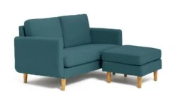 Habitat Remi Fabric 2 Seater Chaise Sofa In A Box - Teal -Home Furnishing Store 8904665 R Z004A