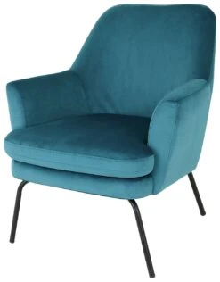 Habitat Celine Velvet Accent Chair - Teal -Home Furnishing Store 8954732 R Z004A