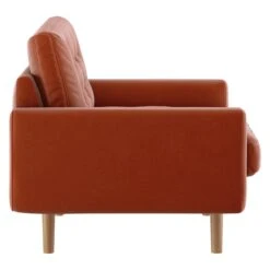 Habitat Fenner Velvet Fabric Armchair - Orange -Home Furnishing Store 8962982 R Z004A