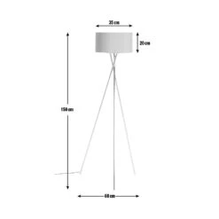 Habitat Tripod Floor Lamp - Grey And Chrome 17 Habitat Tripod Floor Lamp - Grey And Chrome -Home Furnishing Store 9132742 R Z001E