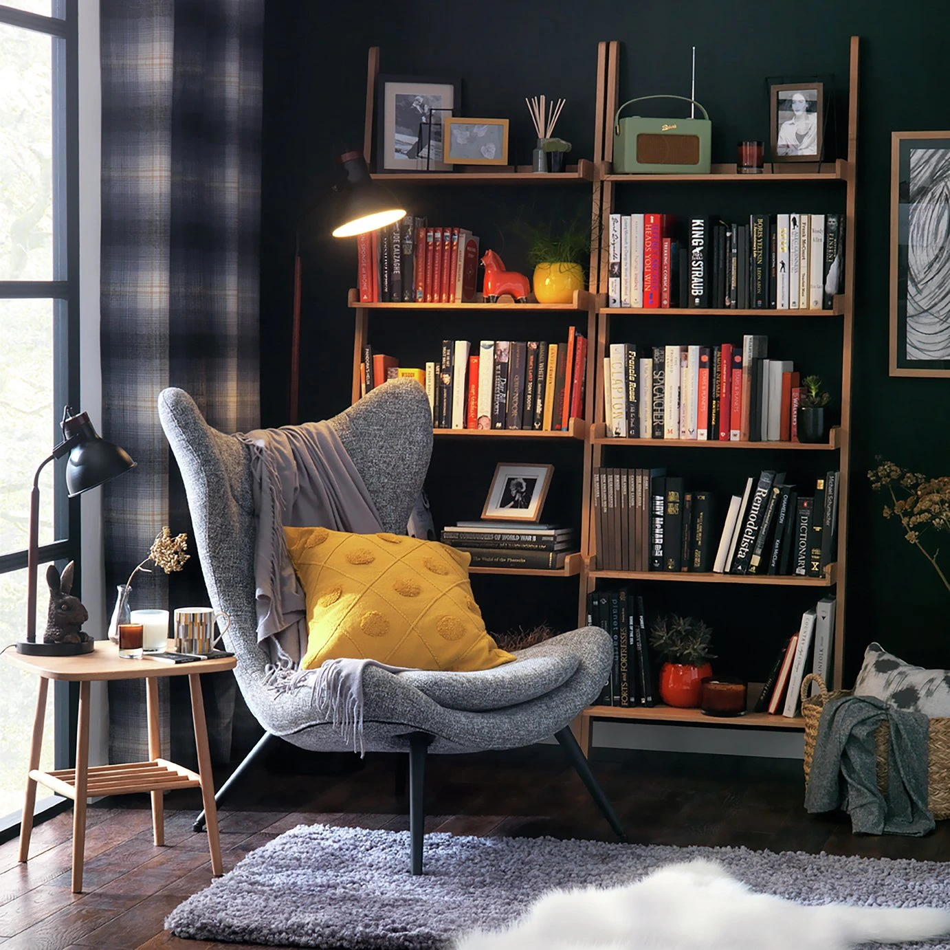 Habitat Robbie Fabric Accent Chair - Grey 8 Habitat Robbie Fabric Accent Chair - Grey - Image 8