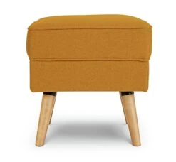 Habitat Callie Fabric Footstool - Mustard Yellow