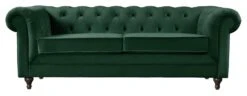 Habitat Chesterfield Velvet 3 Seater Sofa - Green