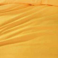 Habitat Stonewashed Cotton Plain Mustard Bedding Set -Double -Home Furnishing Store 9189252 R Z003C