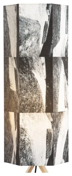 Habitat Whiteleaf Printed Column Floor Lamp - Black & White -Home Furnishing Store 9201910 R Z006A