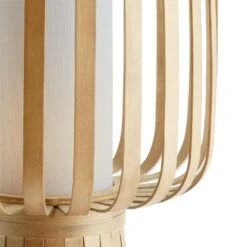 Habitat Achille Bamboo Table Lamp - Natural & White -Home Furnishing Store 9202256 R Z002A