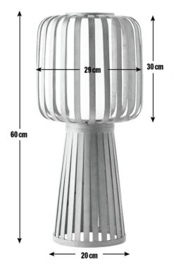 Habitat Achille Bamboo Table Lamp - Walnut & White -Home Furnishing Store 9202414 R E001