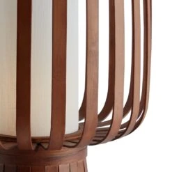 Habitat Achille Bamboo Table Lamp - Walnut & White -Home Furnishing Store 9202414 R Z002A