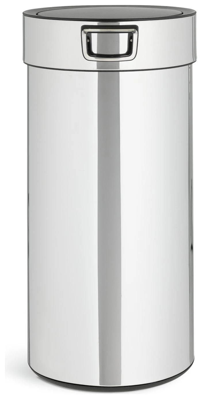 Habitat 30 Litre Round Touch Op Bin - Silver 1 Habitat 30 Litre Round Touch Op Bin - Silver