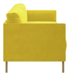 Habitat Hyde Velvet 3 Seater Sofa - Yellow 12 Habitat Hyde Velvet 3 Seater Sofa - Yellow -Home Furnishing Store 9266292 R Z004A