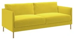 Habitat Hyde Velvet 3 Seater Sofa - Yellow 13 Habitat Hyde Velvet 3 Seater Sofa - Yellow -Home Furnishing Store 9266292 R Z008A
