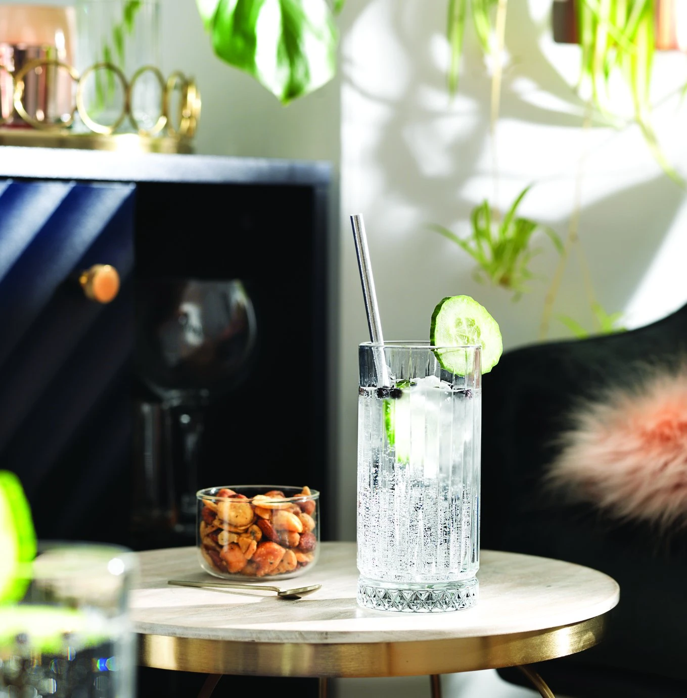 Habitat Pressed Set Of 4 Hi Ball Glasses 7 Habitat Pressed Set Of 4 Hi Ball Glasses - Image 7