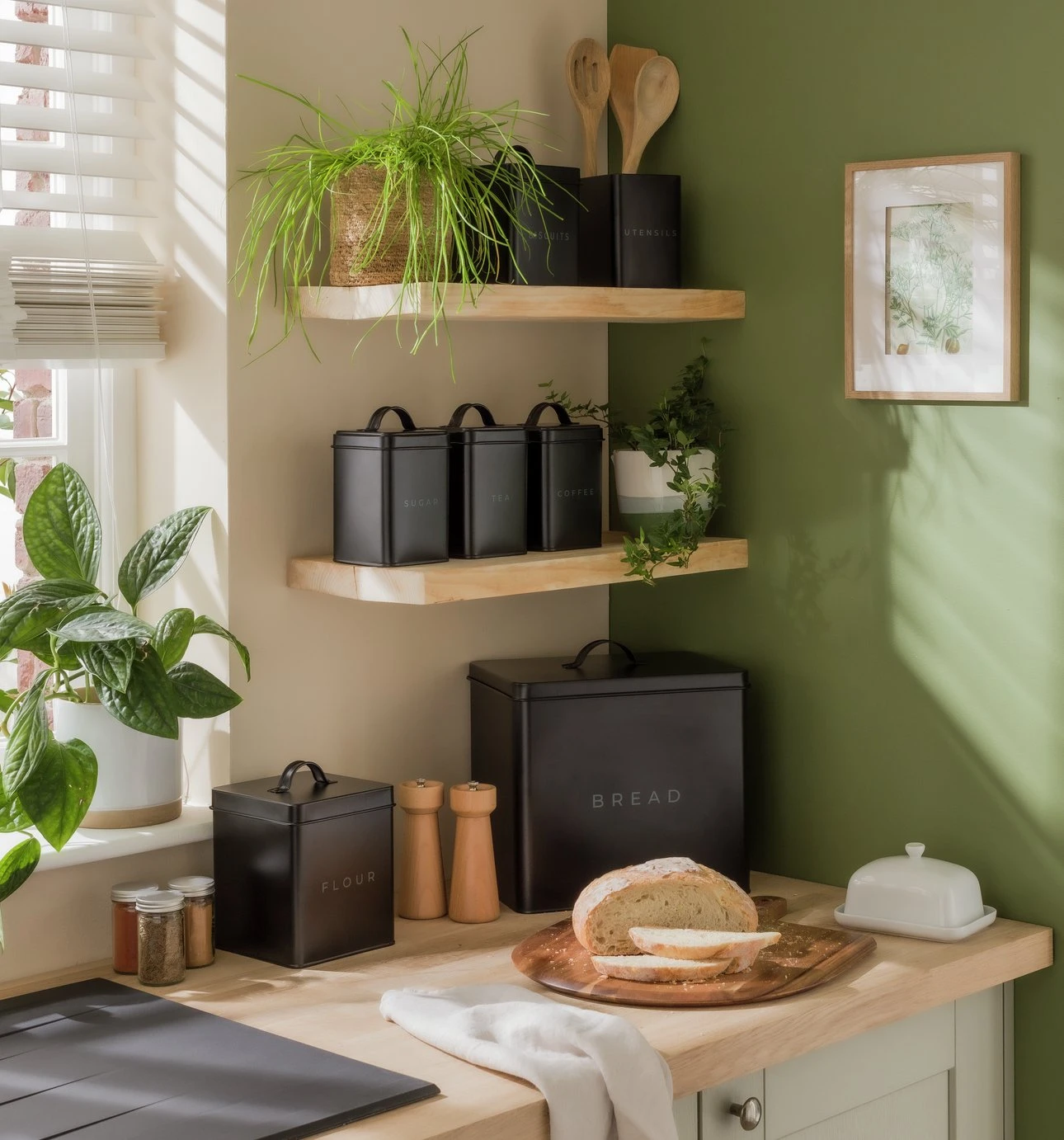 Habitat 7 Piece Carbon Steel Storage Set - Black 2 Habitat 7 Piece Carbon Steel Storage Set - Black - Image 2