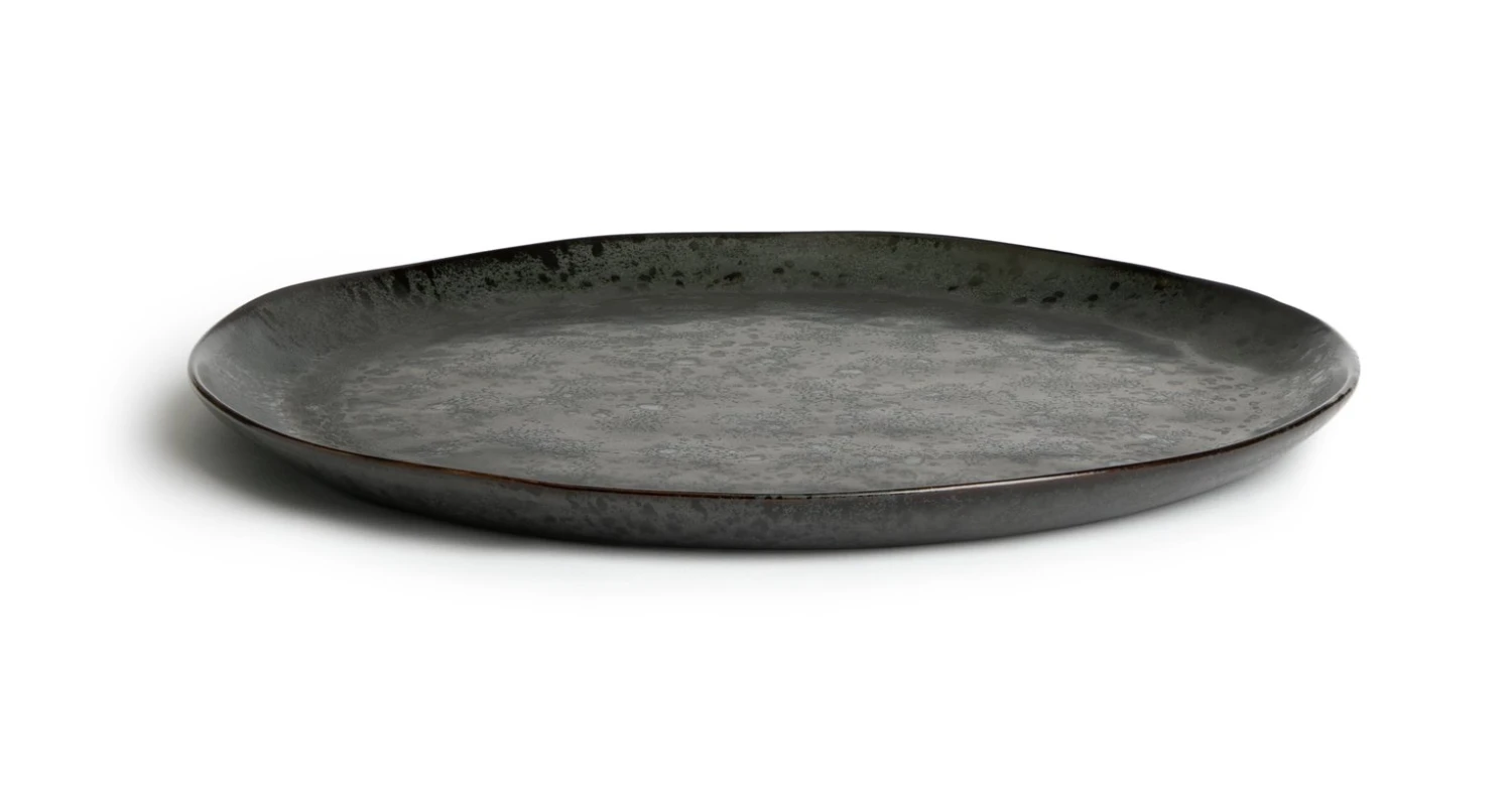 Habitat Preto Stoneware Serving Platter - Black 1 Habitat Preto Stoneware Serving Platter - Black